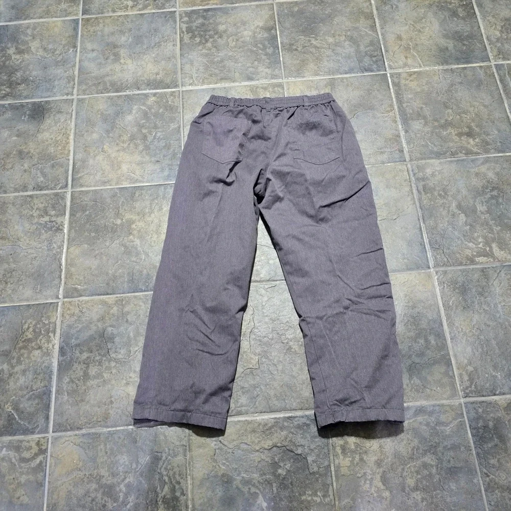 Haband Ice House Flannel Lined Slacks Mens 40x28 Gray Plaid Lined Winter Pants